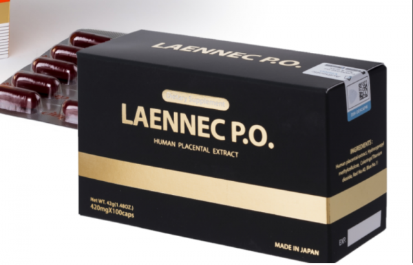 日本直寄 JBP Laennec P.O 萊乃康 人胎素膠囊100粒 萊乃康黑色人胎素膠囊