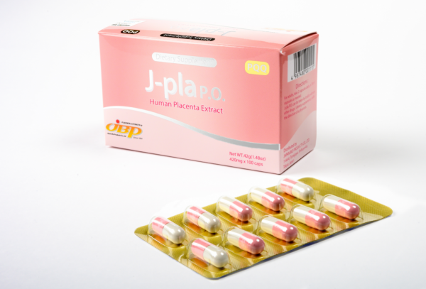 日本高端產品 JBP 新版粉盒膠囊 J-pla P.O.　锦碧莱胎盘素胶囊100粒 日本直送